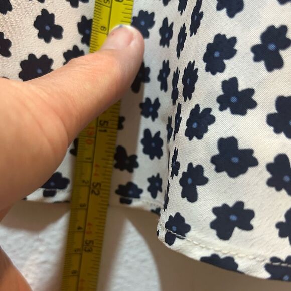 M&S ladies midi maxi dress white black blue 14 ditsy micro floral cottage modest - Picture 13 of 16